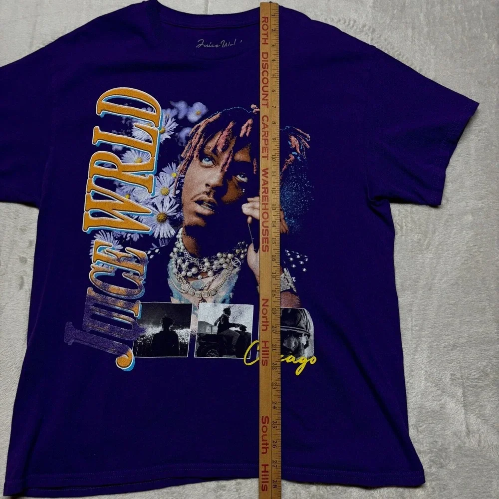 Juice‎ WRLD T-Shirt Purple Daisy Chicago Size L Fits Medium M